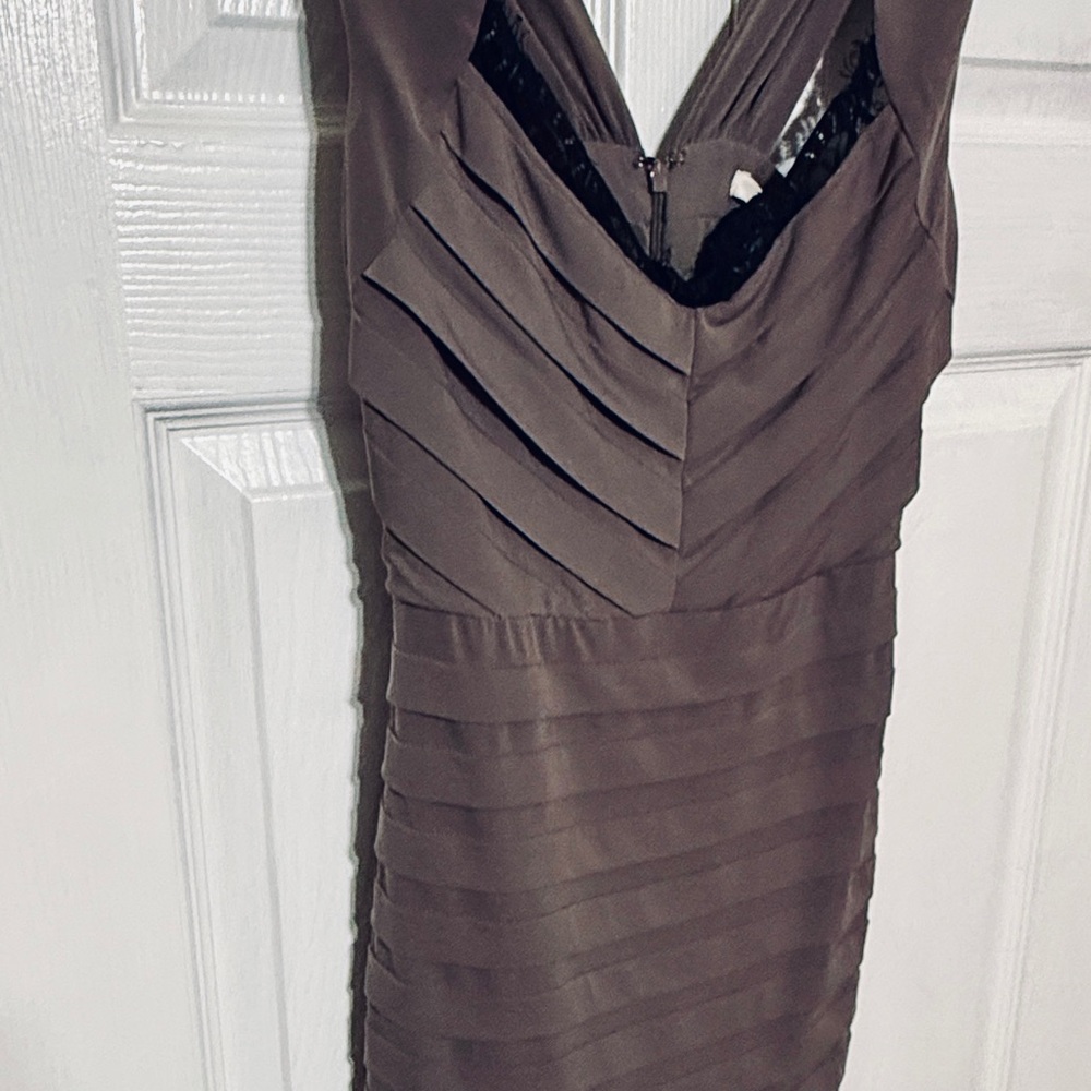 Gunmetal gray bodycon cocktail dress from Max & Cleo. NWT